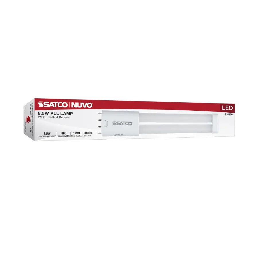 8.5 Watt PLL LED - 2G11 Base - 30K/35K/40K/50K/65K CCT Selectable - Ballast Bypass - 120-277 Volt - Image 8