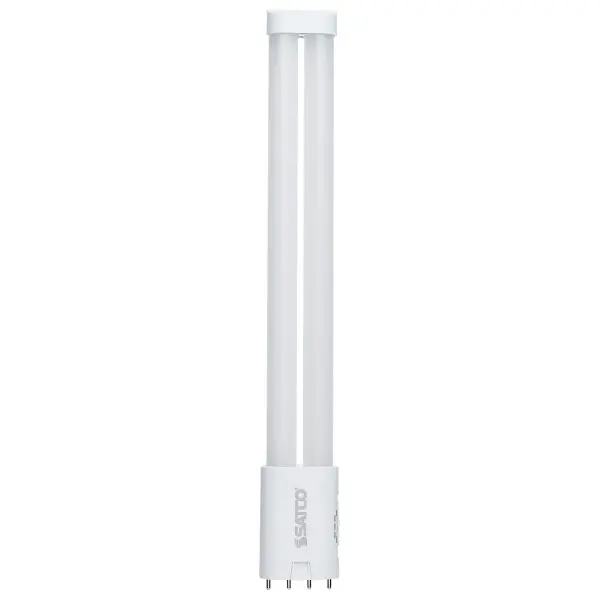 SATCO NUVO's innovative PLL lamps offer an easy solution for upgrading older luminaires to the energy-efficient benefits of LED technology. By utilizing a Type B ballast bypass, these lamps replace outdated, less efficient CFL tubes, consuming less energy while significantly extending the lifespan of the lamp. Available in five CCT options, users can customize their lighting environment with color temperatures ranging from a warm 3000K to a crisp daylight white of 6500K. Designed for use in enclosed fixtures, these lamps ensure safe and efficient operation. The durable PET coated glass tubing enhances light quality and provides higher heat resistance. With four different models available, users can choose LED wattages ranging from 8.5W to 20W, offering equivalent brightness to traditional fluorescent lamps of 18W to 40W. The exceptional versatility and energy savings of these lamps make them an ideal choice for both residential and commercial applications.