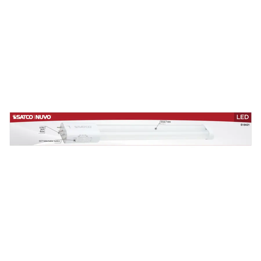 10 Watt PLL LED - 2G11 Base - 30K/35K/40K/50K/65K CCT Selectable - Ballast Bypass - 120-277 Volt - Image 5
