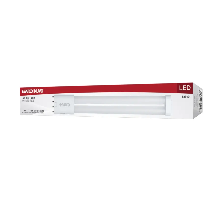 10 Watt PLL LED - 2G11 Base - 30K/35K/40K/50K/65K CCT Selectable - Ballast Bypass - 120-277 Volt - Image 9