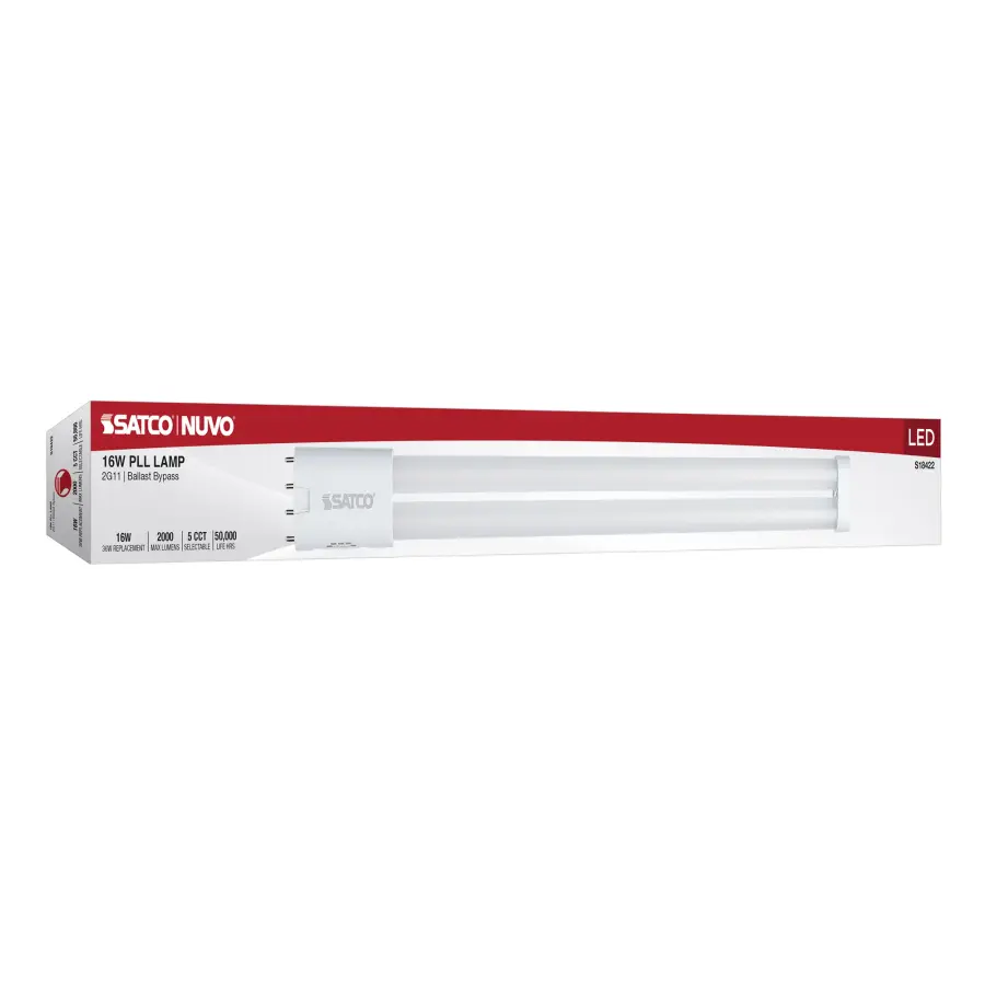 16 Watt PLL LED - 2G11 Base - 30K/35K/40K/50K/65K CCT Selectable - Ballast Bypass - 120-277 Volt - Image 8