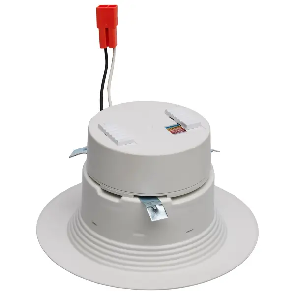 SATCO NUVO's LED Field Selectable Retrofit Downlights are the effortless solution for upgrading recessed lighting in your space. With two on-unit switches, the adjustment of both the input wattage and color temperature is a breeze and allows for the perfect task driven customization of your lighting needs. Offered in 4 inch and 5/6 inch models, in round and square trims, the stepped baffle reduces glare and adds dimension to your space. With a traditional look, these downlights will provide beautiful lighting in any environment. - alternate view