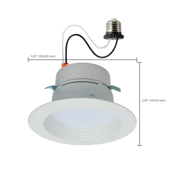 LED Retrofit Downlight - 5/6/7.5 Wattage Selectable - CCT and Lumens Selectable - 120 Volt - ColorQuick and PowerQuick Technology - Round - White Finish - Image 14