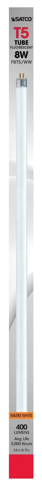 8 Watt - T5 - Preheat Fluorescent - 4000K Cool White - 62 CRI - Miniature Bi Pin base - Image 2