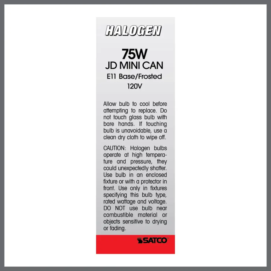 75 Watt - Halogen - T4 - Frosted - 2000 Average rated hours - 1125 Lumens - Mini Candelabra base - 120 Volt - Image 6