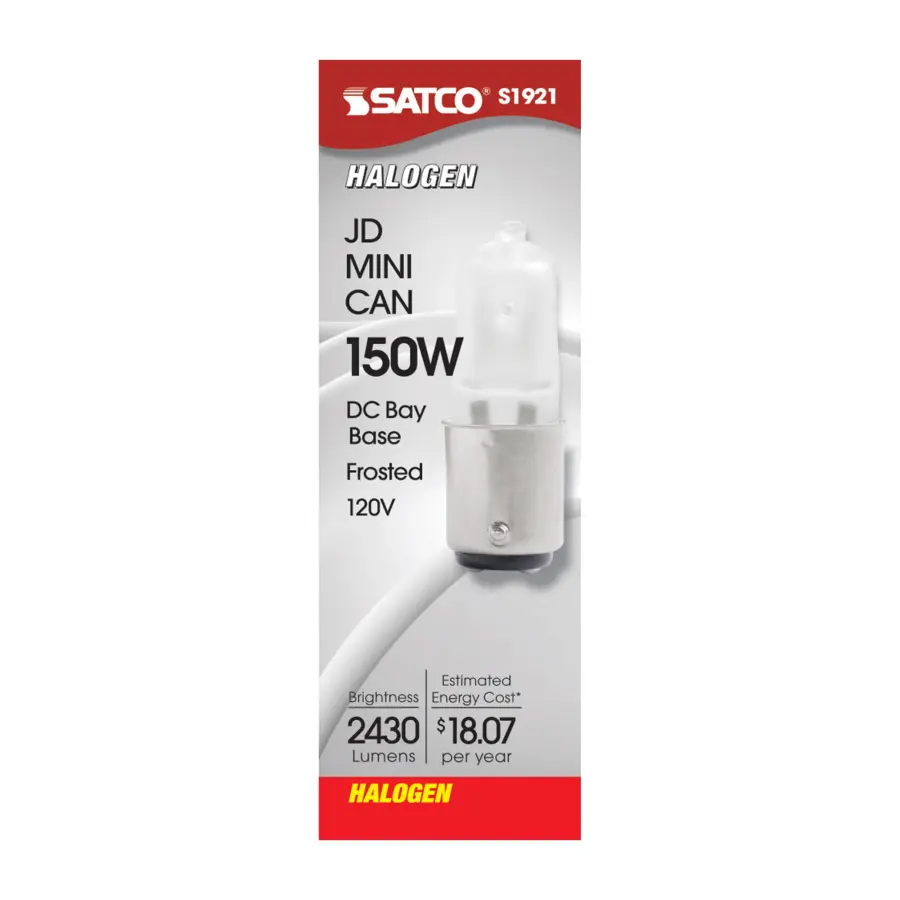 150 Watt - Halogen - T4 1/2 - Frosted - 2000 Average rated hours - 2430 Lumens - DC Bay base - 120 Volt - Image 2