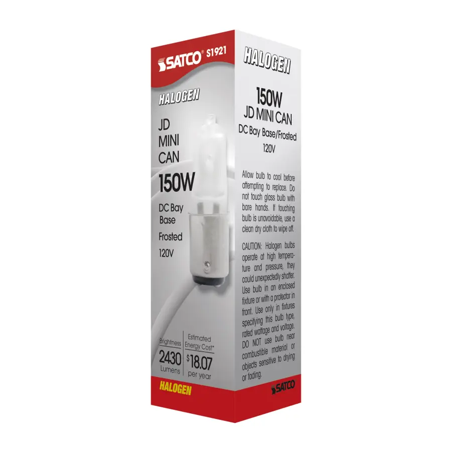 150 Watt - Halogen - T4 1/2 - Frosted - 2000 Average rated hours - 2430 Lumens - DC Bay base - 120 Volt - Image 6