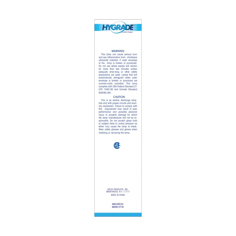 400 Watt - High Pressure Sodium HID - Mogul base - ET18 - Clear - 22 CRI - 2100K - Image 5