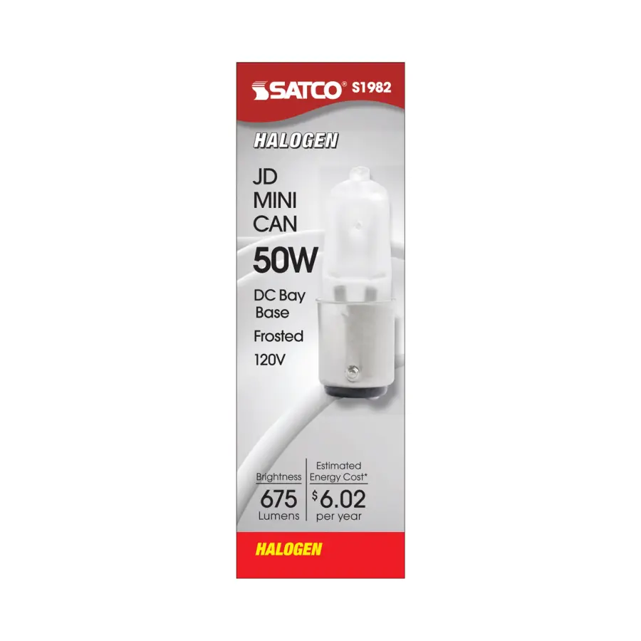 50 Watt - Halogen - T4 - Frosted - 2000 Average rated hours - 675 Lumens - DC Bay base - 120 Volt - Image 2