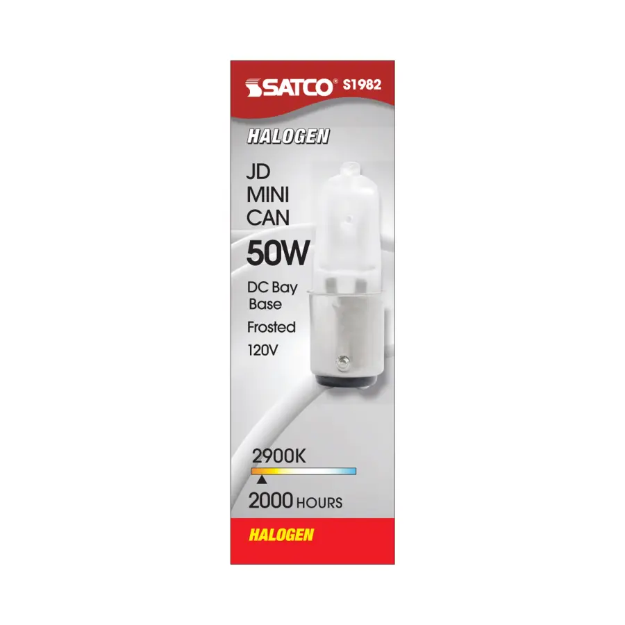 50 Watt - Halogen - T4 - Frosted - 2000 Average rated hours - 675 Lumens - DC Bay base - 120 Volt - Image 3