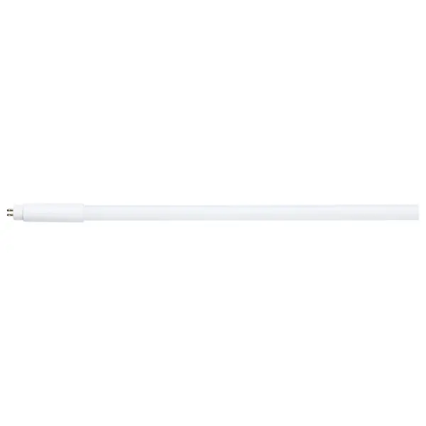 Upgrade your linear lighting with SATCO LED T5 Dual Mode Lamps, engineered for maximum installation flexibility and long-term efficiency. Featuring Type A+B dual-mode operation, these lamps can be installed directly with existing ballasts or converted to ballast-bypass for simplified maintenance and improved energy savings. Durable PET-coated frosted glass provides shatter resistance without sacrificing light quality, making these lamps ideal for offices, retail spaces, warehouses, and task lighting applications. With a wide voltage range, high efficacy, and long rated life, SATCO LED T5 lamps deliver reliable, modern performance for both retrofit and new installations.