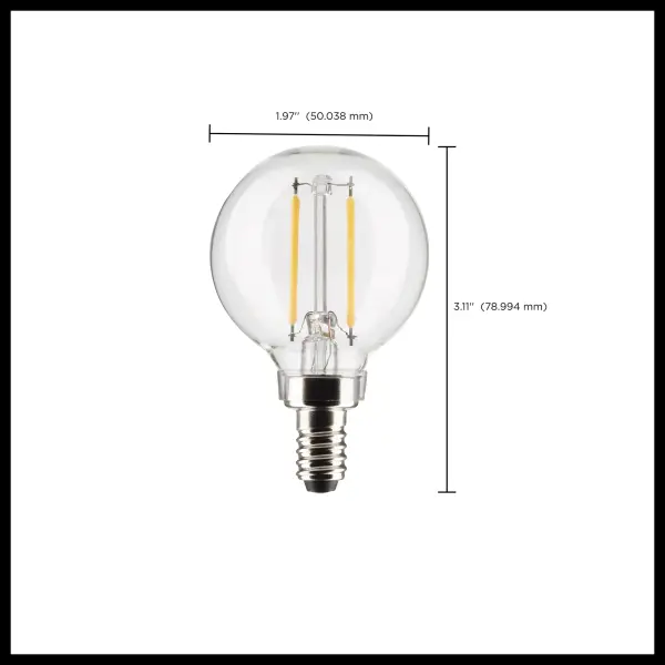 3 Watt G16.5 LED Filament - Clear - Candelabra base - 90 CRI - 4000K - 120 Volt - Image 10