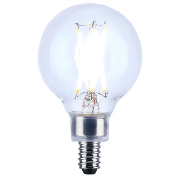 Satco's 4-watt LED lamp is traditional, yet contemporary with its vintage style and energy saving LED technology. Elegantly illuminate any room in the house with this dimmable, globe shaped bulb. Sophisticated and modern, this lamp delivers 15,000 hours of soft white light. - alternate view