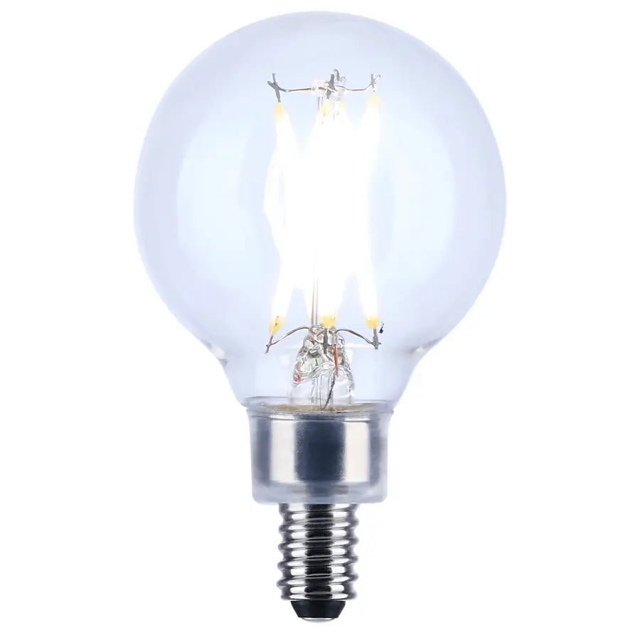 4 Watt G16.5 LED Filament - Clear - Candelabra base - 90 CRI - 3000K - 120 Volt - Image 2
