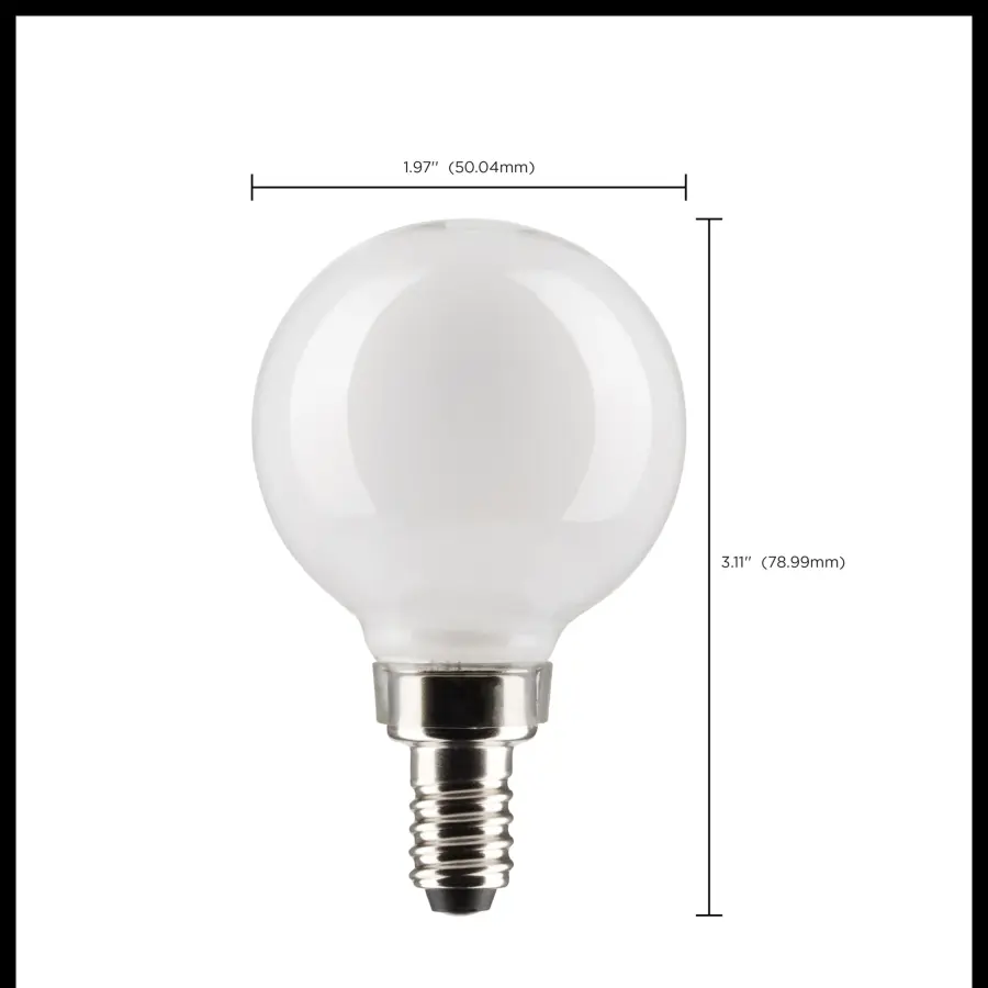 4.5 Watt G16.5 LED Filament - White - Candelabra base - 90 CRI - 2700K - 120 Volt - Image 10