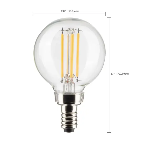 5.5 Watt G16.5 LED Filament - Clear - Candelabra base - 90 CRI - 4000K - 120 Volt - Image 10