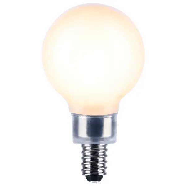 Satco's 5.5-watt LED lamp is traditional, yet contemporary with its sleek finish and energy saving LED technology. Elegantly illuminate any room in the house with this dimmable, globe shaped bulb. Sophisticated and modern, this lamp delivers 15,000 hours of cool white light. - alternate view
