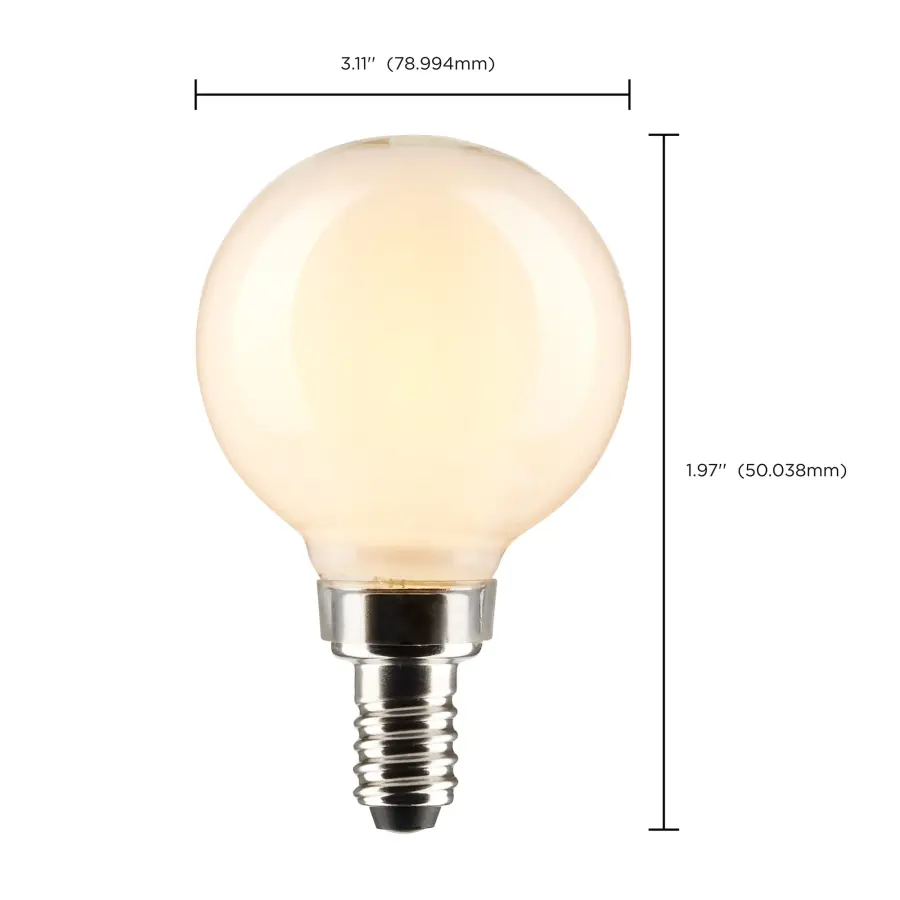 5.5 Watt G16.5 LED Filament - White - Candelabra base - 90 CRI - 4000K - 120 Volt - Image 10
