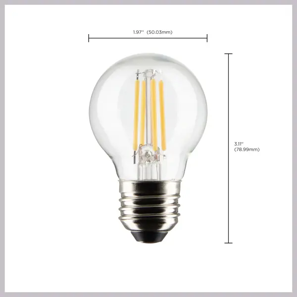 4 Watt G16.5 LED Filament - Clear - Medium base - 90 CRI - 3000K - 120 Volt - Image 10