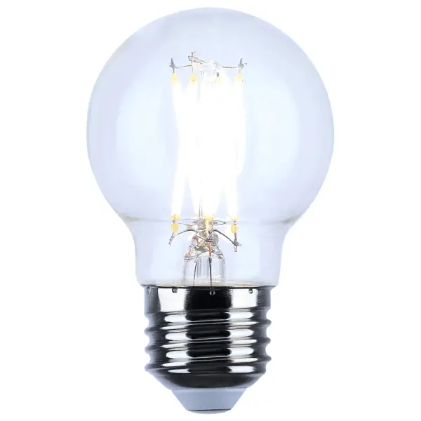 Satco's 5.5-watt LED lamp is traditional, yet contemporary with its vintage style and energy saving LED technology. Elegantly illuminate any room in the house with this dimmable, globe shaped bulb. Sophisticated and modern, this lamp delivers 15,000 hours of warm white light. - alternate view