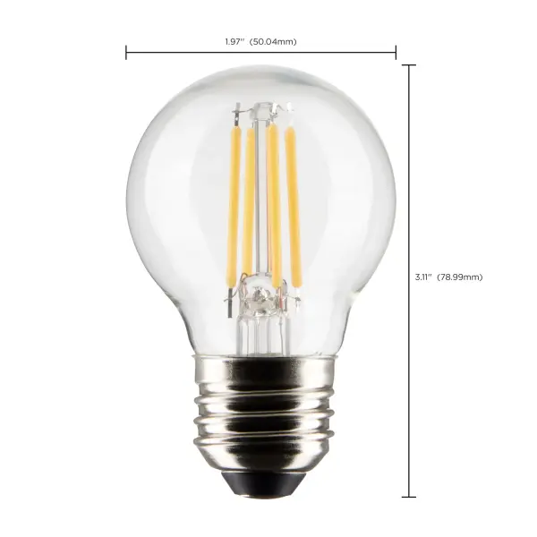 5.5 Watt G16.5 LED Filament - Clear - Medium base - 90 CRI - 3000K - 120 Volt - Image 10