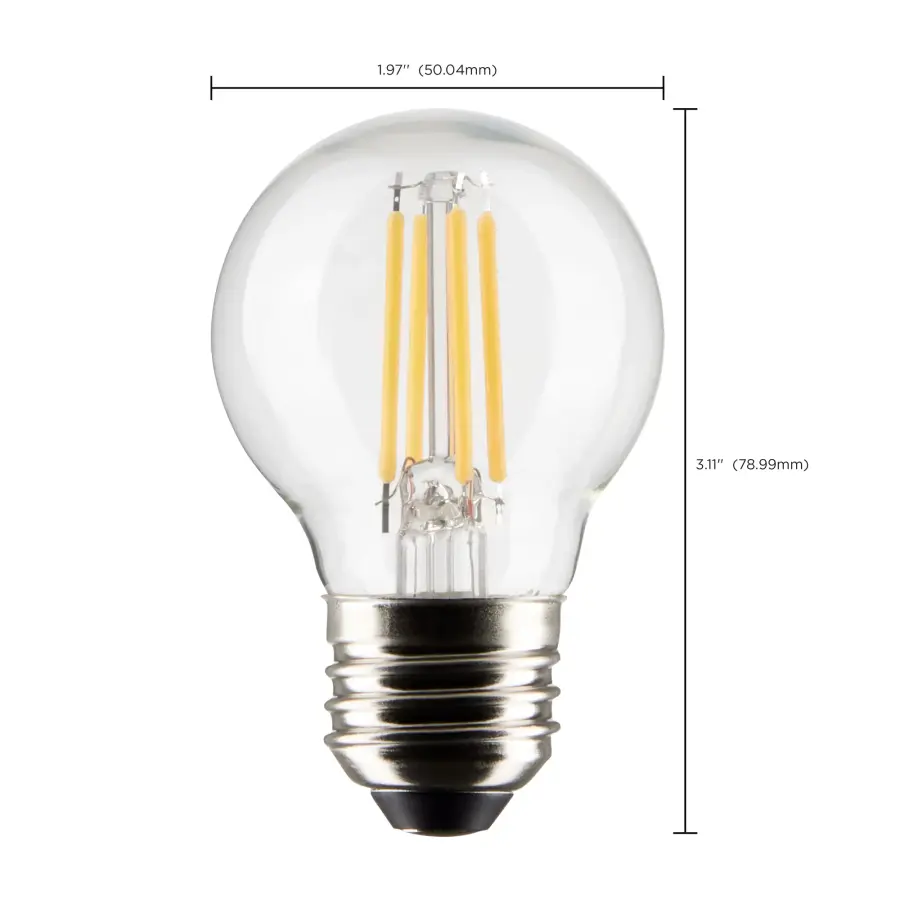 5.5 Watt G16.5 LED Filament - Clear - Medium base - 90 CRI - 4000K - 120 Volt - Image 10
