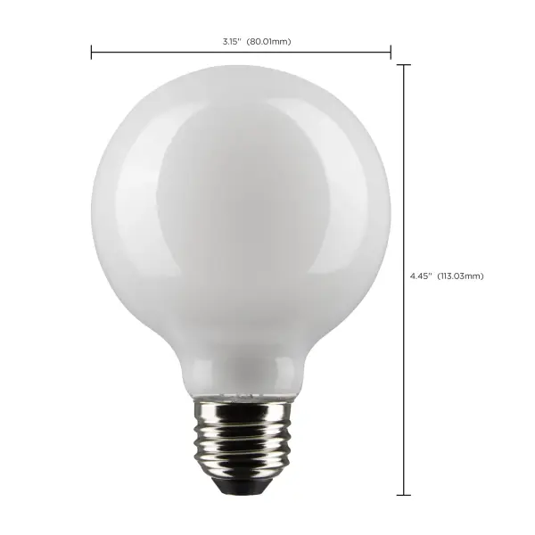 4.5 Watt G25 LED Filament - White - Medium base - 90 CRI - 2700K - 120 Volt - Image 10