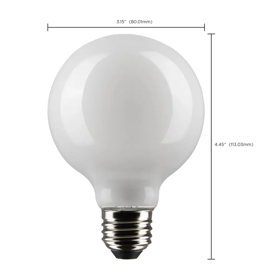 4.5 Watt G25 LED Filament - White - Medium base - 90 CRI - 3000K - 120 Volt - Image 10