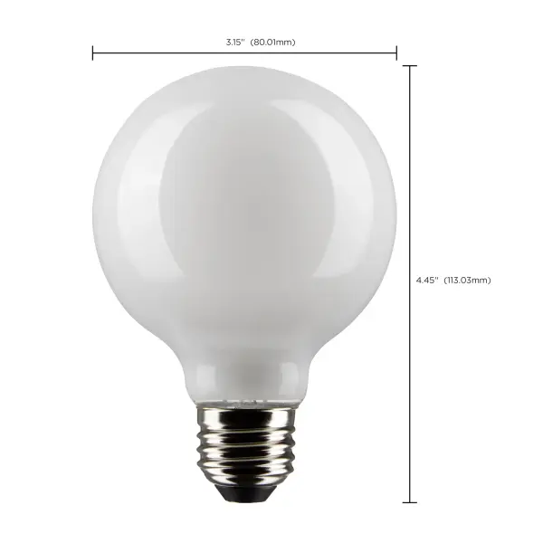 4.5 Watt G25 LED Filament - White - Medium base - 90 CRI - 5000K - 120 Volt - Image 10