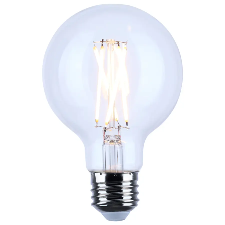 6 Watt G25 LED Filament - Clear - Medium base - 90 CRI - 3000K - 120 Volt - Image 2