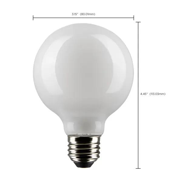 6 Watt G25 LED Filament - White - Medium base - 90 CRI - 2700K - 120 Volt - Image 10