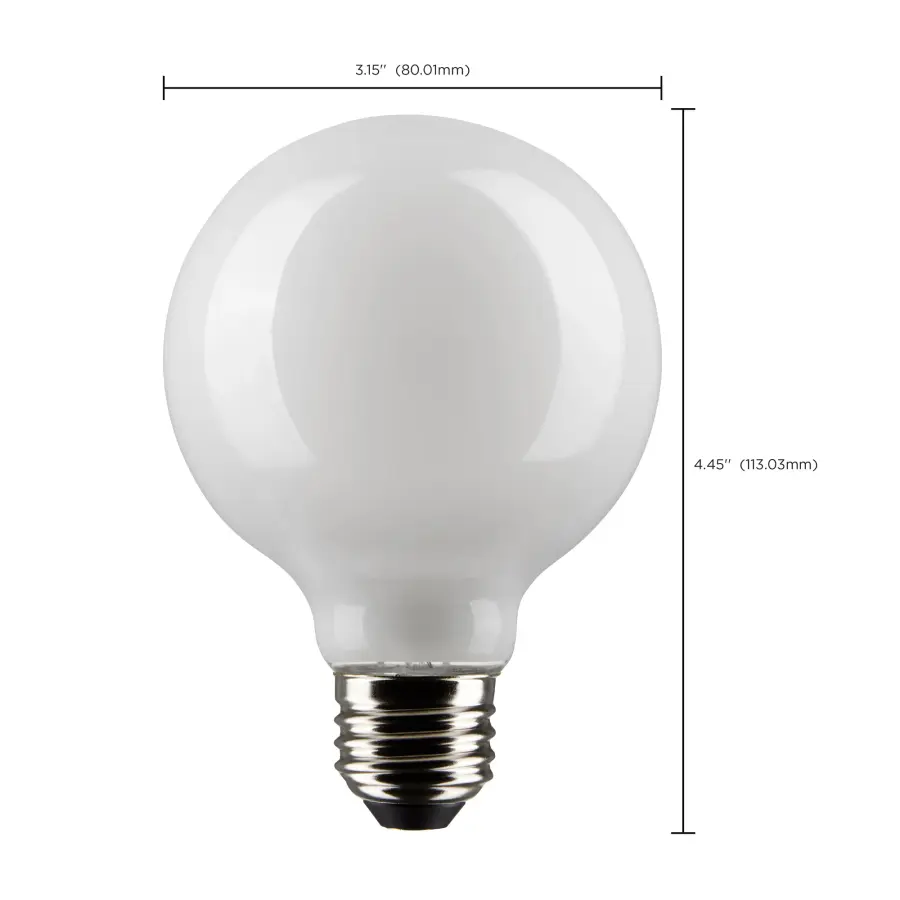 6 Watt G25 LED Filament - White - Medium base - 90 CRI - 5000K - 120 Volt - Image 10