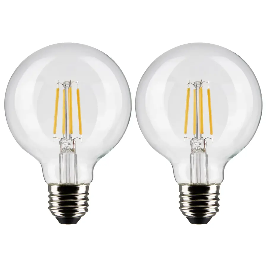 4.5 Watt G25 LED Filament - Clear - Medium base - 90 CRI - 2700K - 120 Volt - 2 Pack - Image 3