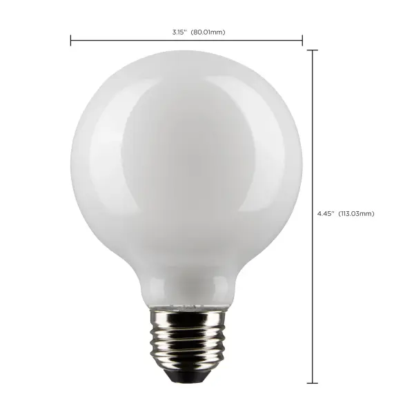 4.5 Watt G25 LED Filament - White - Medium base - 90 CRI - 2700K - 120 Volt - 2 Pack - Image 11
