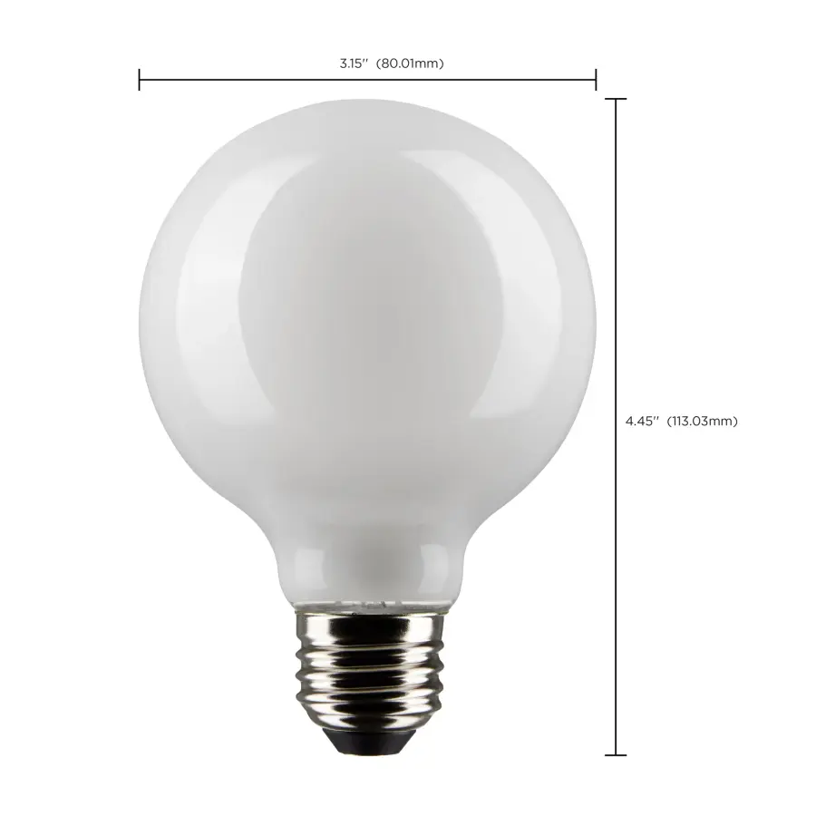 4.5 Watt G25 LED Filament - White - Medium base - 90 CRI - 2700K - 120 Volt - 2 Pack - Image 11