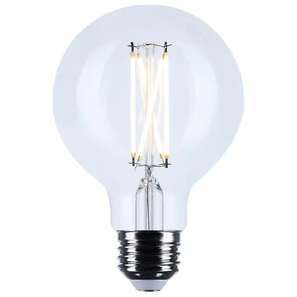 Satco's 6-watt LED lamp is traditional, yet contemporary with its vintage style and energy saving LED technology. Elegantly illuminate any room in the house with this dimmable, globe shaped bulb. Sophisticated and modern, this lamp delivers 15,000 hours of warm white light. - alternate view