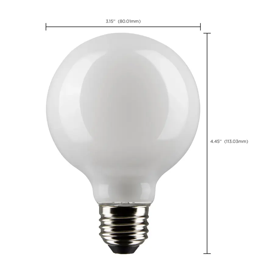 6 Watt G25 LED Filament - White - Medium base - 90 CRI - 2700K - 120 Volt - 2 Pack - Image 10