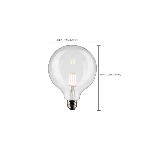 4 Watt G40 LED Filament - Clear - Medium base - 90 CRI - 2700K - 120 Volt - Image 10
