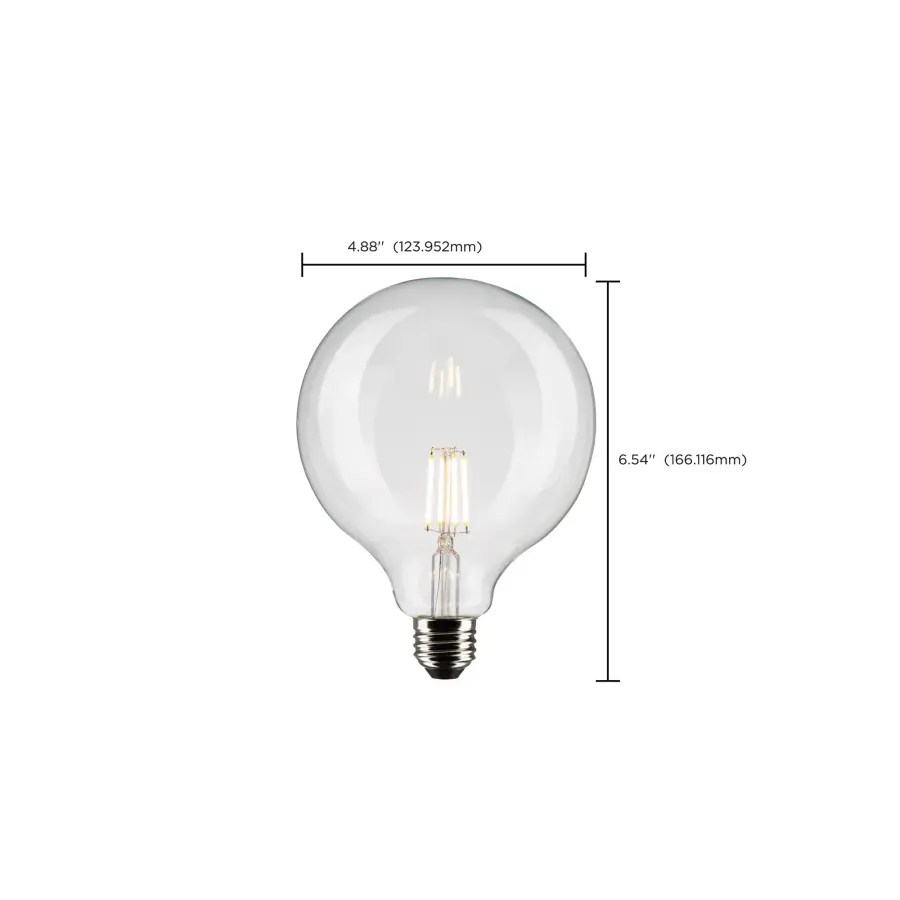 4 Watt G40 LED Filament - Clear - Medium base - 90 CRI - 4000K - 120 Volt - Image 10