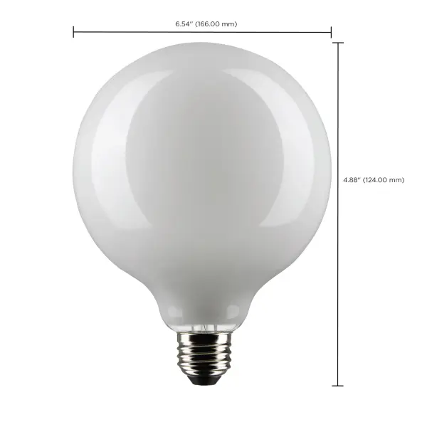 6 Watt G40 LED Filament - White - Medium base - 90 CRI - 2700K - 120 Volt - Image 10