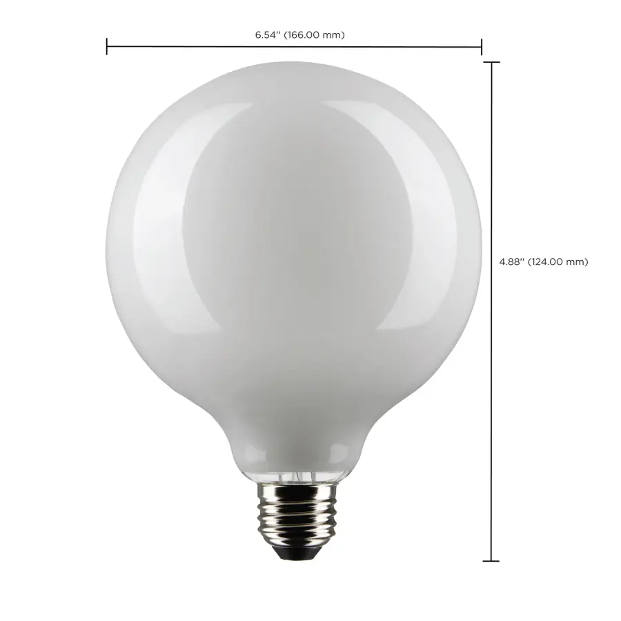 6 Watt G40 LED Filament - White - Medium base - 90 CRI - 3000K - 120 Volt - Image 10
