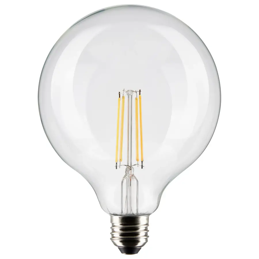 8 Watt G40 LED Filament - Clear - Medium base - 90 CRI - 3000K - 120 Volt - Image 1