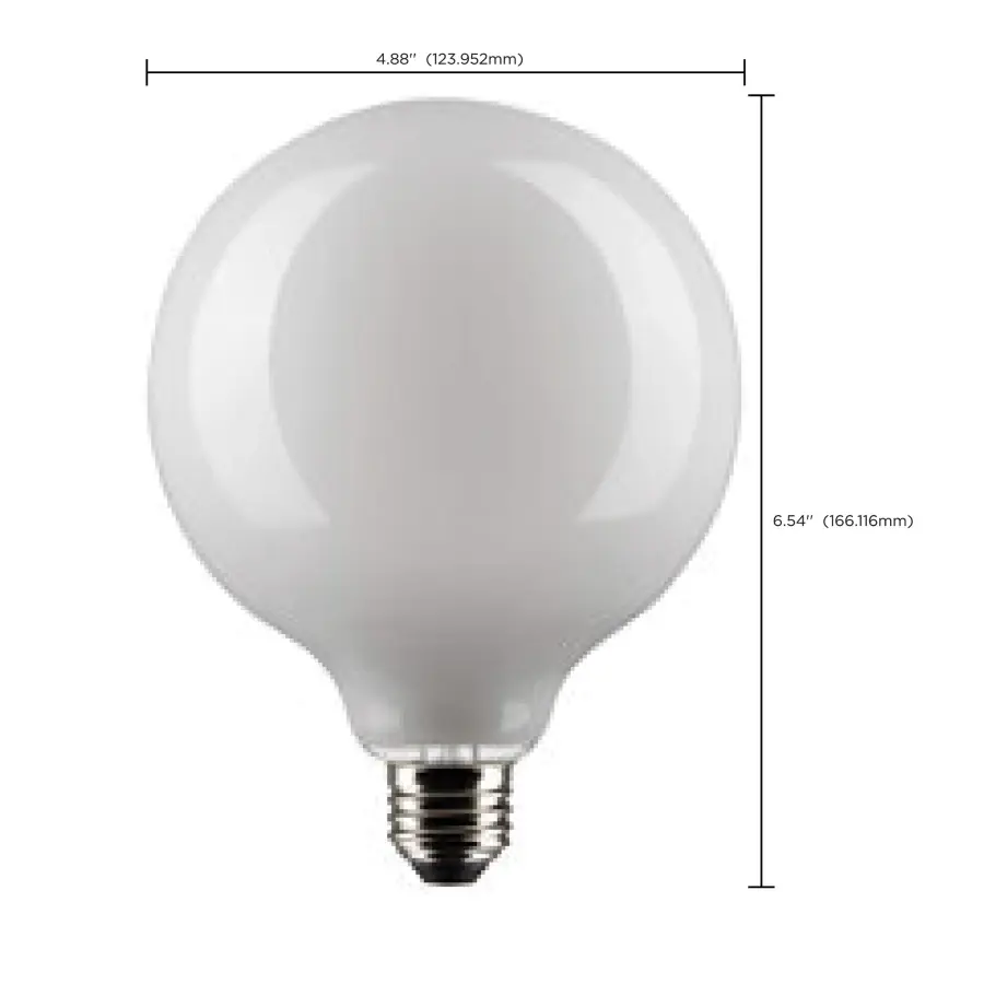 8 Watt G40 LED Filament - White - Medium base - 90 CRI - 3000K - 120 Volt - Image 10