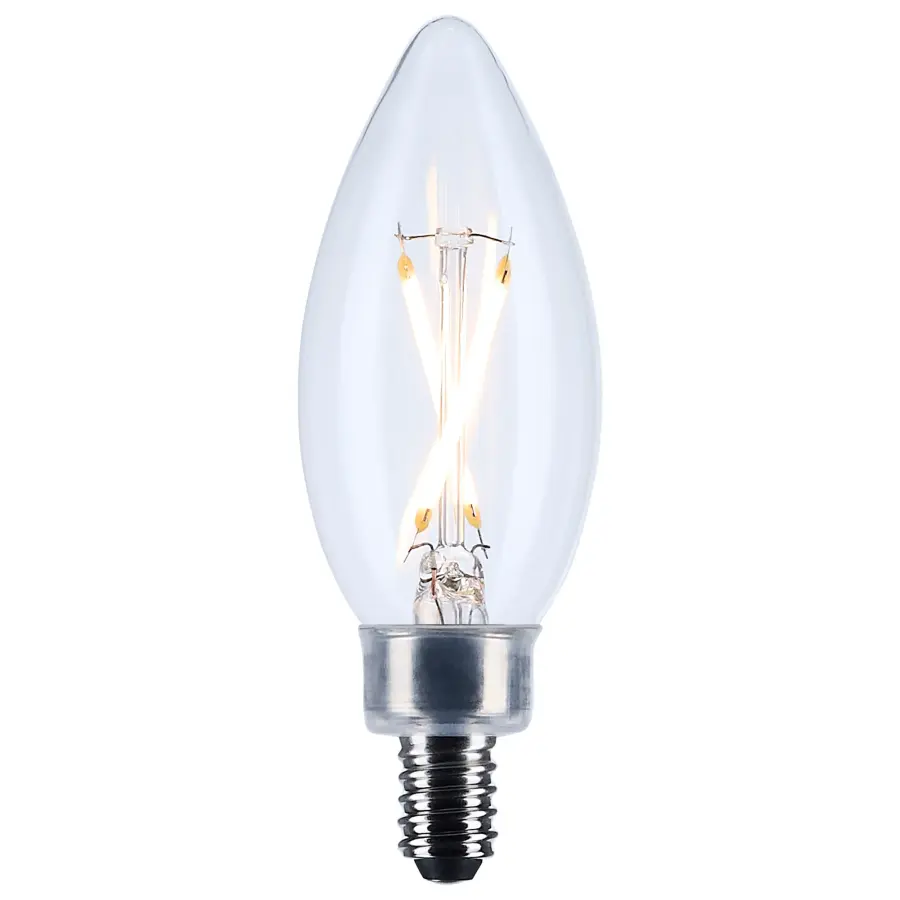3 Watt B11 LED Filament - Clear - Candelabra base - 90 CRI - 2700K - 120 Volt - Image 10