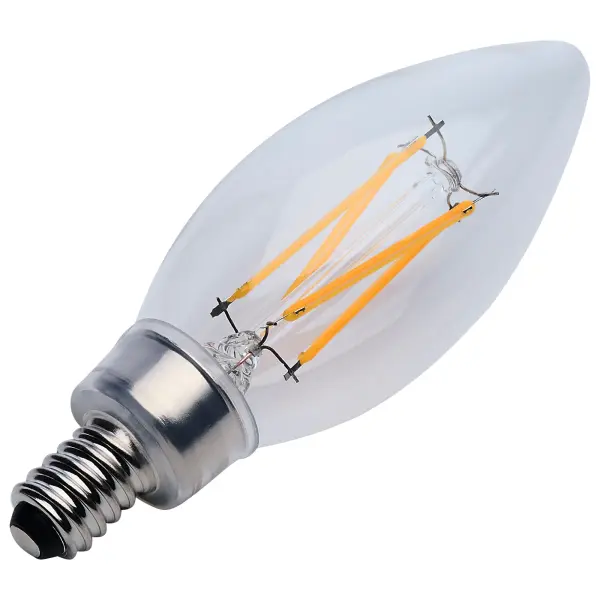 4 Watt B11 LED Filament - Clear - Candelabra base - 90 CRI - 3000K - 120 Volt - Image 16