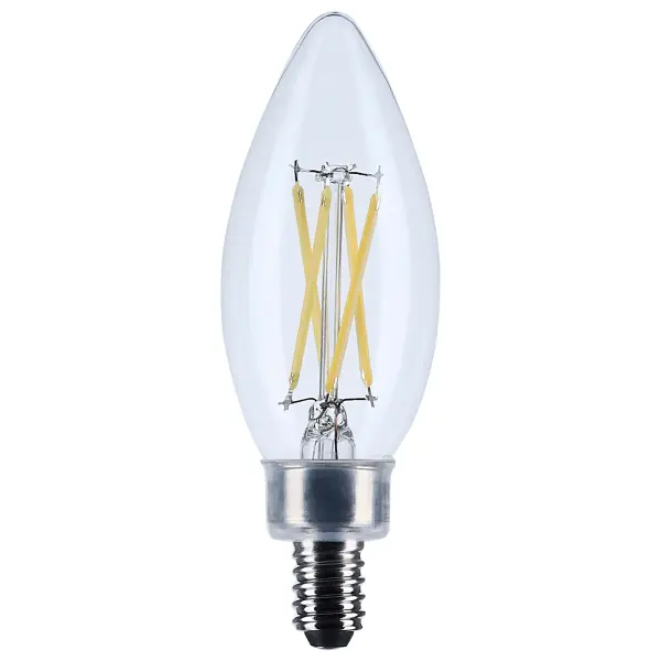 Satco's 4-watt LED lamp is traditional, yet contemporary with its vintage style and energy saving LED technology. Elegantly illuminate any room in the house with this dimmable, clear bulb. Sophisticated and modern, this lamp delivers 15,000 hours of natural white light.