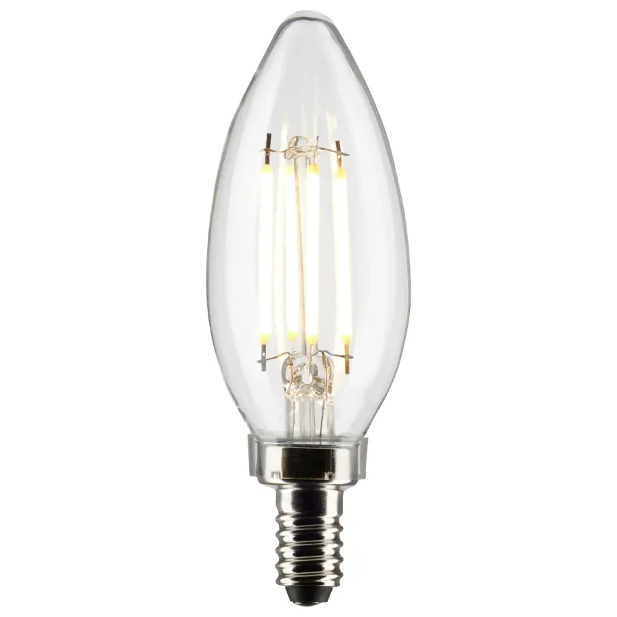 4 Watt B11 LED Filament - Clear - Candelabra base - 90 CRI - 5000K - 120 Volt - Image 2