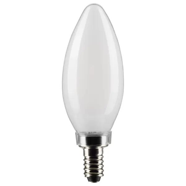 Satco's 4-watt LED lamp is traditional, yet contemporary with its sleek finish and energy saving LED technology. Elegantly illuminate any room in the house with this dimmable, frost finished bulb. Sophisticated and modern, this lamp delivers 15,000 hours of cool white light.