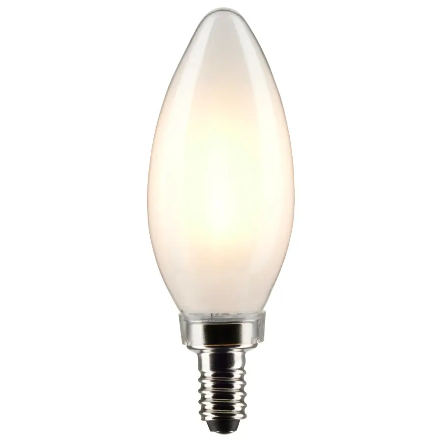 4 Watt B11 LED Filament - Frost - Candelabra base - 90 CRI - 4000K - 120 Volt - Image 2