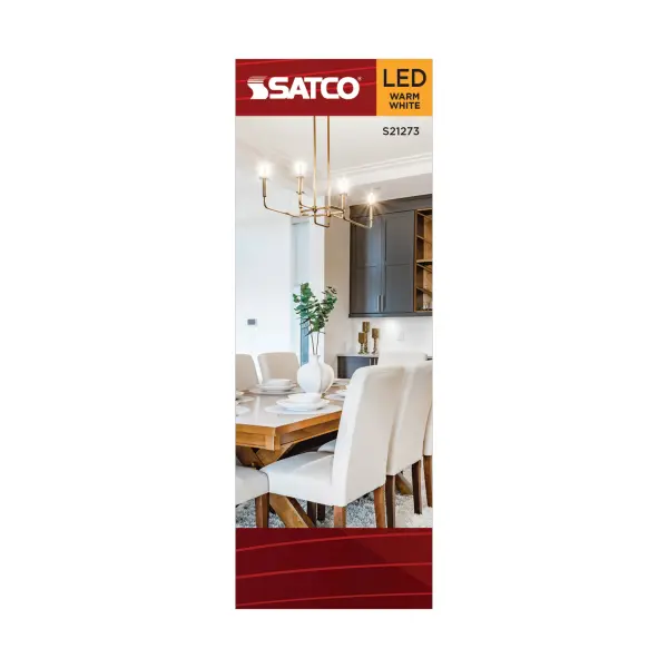 5.5 Watt B11 LED Filament - Clear - Candelabra base - 90 CRI - 2700K - 120 Volt - Image 5